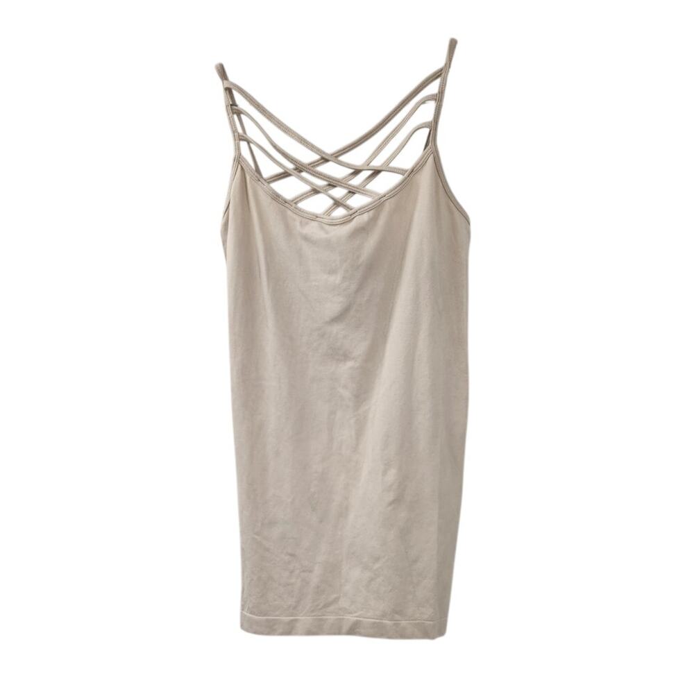 ZENANA OUTFITTERS Tan Spaghetti Strap Sleeveless Tank Top Girls Small / Medium